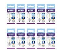 Status 2w = 25w = 270 lumens - Filament LED - Round - ES - Clear - Day Light - 1 pk Box - in White CDU