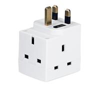 STATUS 3 Way Multi Plug Adaptor, White