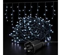Status Kiruna - 360 - Cool White - LED - Indoor/Outdoor - Mains Powered - Icicle Drops String Festive Lights