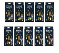 Status 4.5w = 400 lumens - Antique - A60 GLS - BC - Golden - LED Filament - 1 pk Box - in White CDU