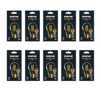 Status 4.5w = 400 lumens - Antique - A60 GLS - ES - Golden - LED Filament - 1 pk Box - in White CDU