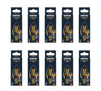 Status 4.5w = 400 lumens - Antique - C35 Candle - SES - Golden - LED Filament - 1 pk Box - in White CDU
