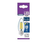 Status 4.5w = 40w = 470 lumens Filament LED - Candle - ES - Clear - Warm White - 1 pk Box - in White CDU