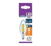 Status International Candle Filament LED 4W 407 Lum Clear Small Edison Screw WW
