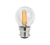Status International Round Filament LED 4W 470 Lum Clear Bayonet Cap Warm White