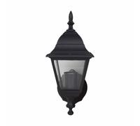 STATUS 4-Sided Outdoor Wall Lantern, Black Aluminium, E27 60W-Max IP44 Garden and Porch Light Fitting (60S4SLX2)