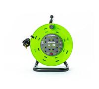 STATUS 4 Socket Cable Reel, 25m, Green, 13 Amp, Thermal Cut Out, Heavy Duty, Outdoor Extension Lead, Ideal for Garden, Workshop, DIY, Power Tools (S25M13ACR2)