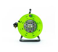 STATUS 4 Socket Cable Reel, 25m, Green, 13 Amp, Thermal Cut Out, Heavy Duty, Outdoor Extension Lead, Ideal for Garden, Workshop, DIY, Power Tools (S2