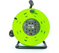Status 50m 4G Extension Reel on Metal Drum - GREEN
