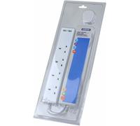 Status® S4W2M2XUSB1PK4 Extension Lead 240V 4-Gang + 2 Usb 13A 2M White