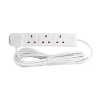 Status 4 Way 5M Extension Socket White