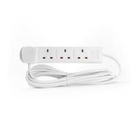 Status 4 Way 5M Extension Socket White