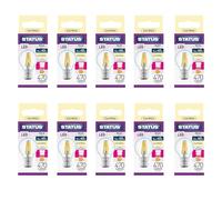 Status 4w = 40w = 470 lumens Filament LED - Round - BC - Clear - Cool White Light - 1 pk Box - in White CDU