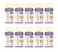 Status 4w = 40w = 470 lumens Filament LED - Round - SES- Clear - Cool White - 1 pk Box - in White CDU