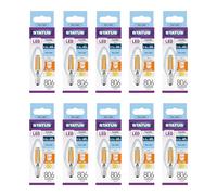 Status 5.5w = 60w = 806 lumens - Filament LED - Candle - SES - Clear - Day Light - 1 pk Box - in White CDU