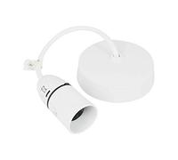 Status 6-Inch Ceiling Pendant Light Fitting, White Bayonet-Cap B22 Lamp Holder with Adjustable 150 mm Drop for Kitchen Bedroom Hall, Easy-Fit DIY Kit (S6INCPB6)