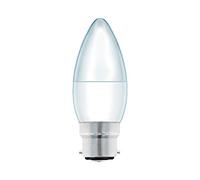 Status 7.5w = 60w = 806 lumens Dimmable LED - Candle - B22 - PA - Pearl - Day Light - 1 pk Box - in White CDU
