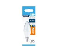 Status 7.5w = 60w = 806 lumens LED - Candle - E14 - PA - Pearl - Warm White - 1 pk Box - in White CDU