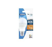 Status 8w = 60w = 806 lumens LED - A60 GLS - B22 - PA - Pearl - Cool White - 1 pk Box - in White CDU