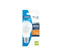 Status 8w = 60w = 806 lumens LED - A60 GLS - B22 - PA - Pearl - Warm White - 1 pk Box - in White CDU