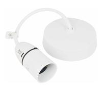 Status Ceiling Pendant Light Fitting | 9 Inch White Pendant Bayonet Light Bulb | S9INCPB4