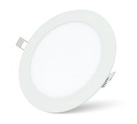 Status 9 W 720 Lm Round LED Panel Light 15 cm Daylight 6500 K Pearl Recessed Ceiling Downlight for Kitchen Office Workshop, 1 Pack (9SLP150MMDL1PK6)