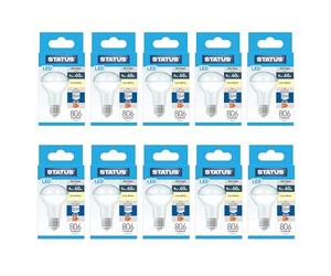Status 9w = 60w = 820 lumens R63 Reflector Spot - E27 - CW - 1 pk Box - in White CDU
