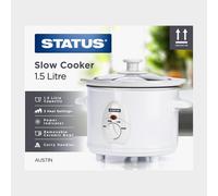 Status Slow Cooker Round 1.5 Litre White