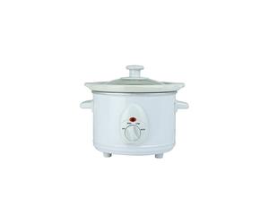 STATUS Austin Round Slow Cooker | 1.5L Slow Cooker Small | 120W White | AUSTIN1PKB4