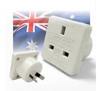 STATUS Australian Travel Adaptor Plug, Single Socket Power Adapter for UK Devices in Australia & New Zealand, Compact Travel Converter, White (SAUSTAB112)