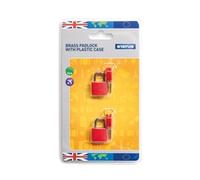 Status Brass Travel Padlock with Key (5 Pack)
