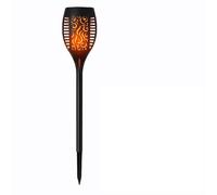 STATUS Brisbane Outdoor Dancing Flame Solar Light / 12 Centimeter Diameter with 51 LEDs / 72 Black Plastic Stake/Rechargeable Battery Included