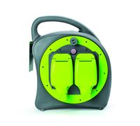 STATUS 2 Socket Cable Reel, 20m, Green, Heavy Duty Outdoor Extension Lead, 13 Amp, Thermal Cut Out, Waterproof, IP54 Rated, Ideal for Garden, Workshop, DIY Use (S20M2G13AIP54CR2)