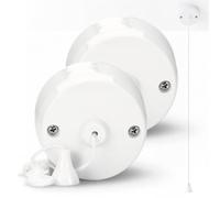 STATUS Ceiling Switch, White, 6A 2 Way Pull Cord Light Switch