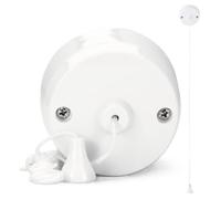 STATUS Ceiling Switch, White, 6A 2 Way Pull Cord Light Switch
