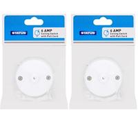 STATUS Ceiling Switch | White 6A 2 Way Pull Cord Light Switch Bathroom | SCS6A2WPB3 (Pack of 2)