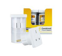STATUS Combined Travel Adaptor, White Plug Adaptor, (SCOMBTA2PK6)