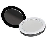 Status Compact Mirror 3000mAh Portable Power Bank with LED Illumination - Black
