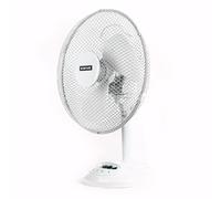 Status Desk Fan, 12 Inch Oscillating White Portable Fan, 3 Speed Adjustable, Powerful Airflow for Heat Waves, Easy Mobility, for Any Room from Bedroom to Office, S12DESKFAN1PKB