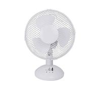 Status Desk Fan - 9-inch Oscillating Portable Fan, 2-Speed Adjustable, White (S9DESKFAN1PKB)