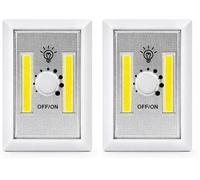 Status Dimmable Multi-Purpose LED Light - Adjustable Brightness, Ideal for Home, Workshop & Outdoor Use, White (Batteries Not Included) (SLEDDMPLX12) (Pack of 2)