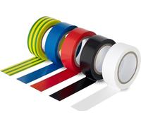 Status Electrical Tape, 10 Meters Insulation, Electrical Insulating Tape, 5 Pack Assorted Colours, S5PKPVCETX6
