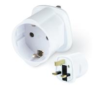 Status European to UK Power Adaptor, EU to UK Travel Adapter for Visitors, White, Pack of 1 (EUTOUKVISB112)