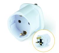 Status European to UK Power Adaptor, EU to UK Travel Adapter for Visitors, White, Pack of 1 (EUTOUKVISB112)