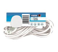 STATUS Extension Lead, 2-Gang 13A White, 6m Cable