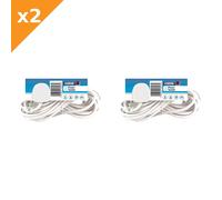 Status® S2W6MS8 Extension Lead 240V 2-Gang 13A White 6M