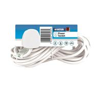STATUS Extension Lead 240V 2-Gang 13A White 6m Extra Long Cable SIN2S6MW