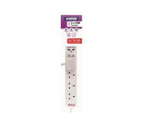 STATUS Extension Lead 240V 4 Gang Plus 2 USB 13A 2m White SIN4SM2WUSB2
