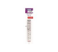 STATUS Extension Lead 240V 4 Gang Plus 2 USB 13A 2m White SIN4SM2WUSB2