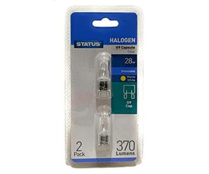 Status G928SHCWF212 G9 Cap Halogen Capsule Bulb with Fuse/ UV Stop, Pack of 2, Clear